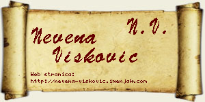 Nevena Višković vizit kartica